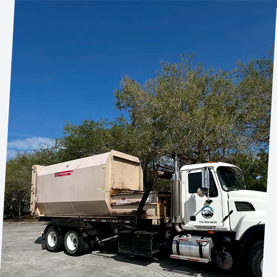 On-site dumpster rental services provided by Penas Trucking Services